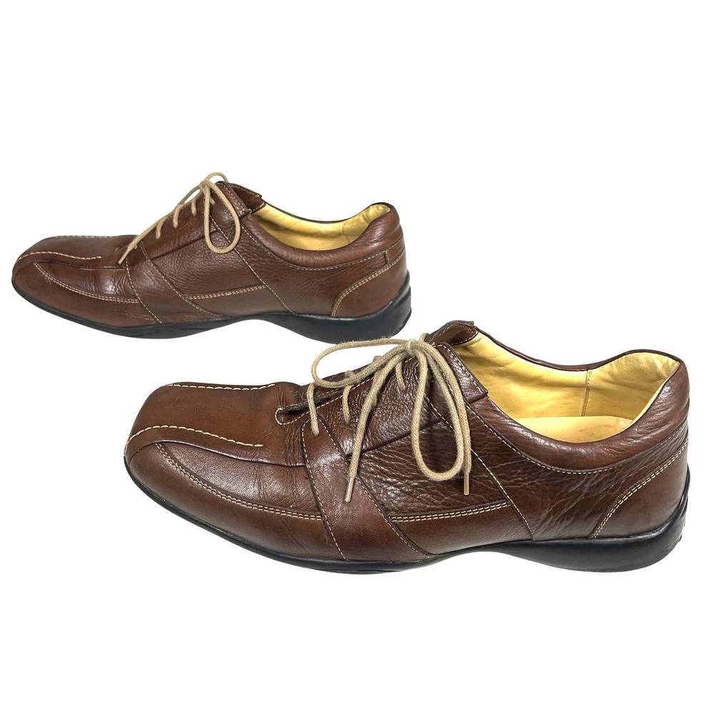 Sandro Moscoloni Leather‎ Dress Shoes Comfort Casual Brown Lace Up 11D